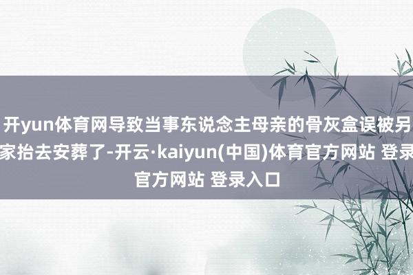 开yun体育网导致当事东说念主母亲的骨灰盒误被另外一家抬去安葬了-开云·kaiyun(中国)体育官方网站 登录入口