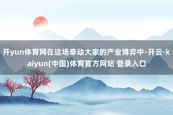 开yun体育网在这场牵动大家的产业博弈中-开云·kaiyun(中国)体育官方网站 登录入口