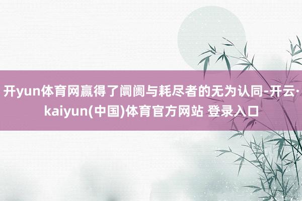 开yun体育网赢得了阛阓与耗尽者的无为认同-开云·kaiyun(中国)体育官方网站 登录入口