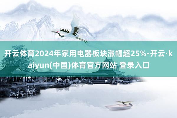 开云体育2024年家用电器板块涨幅超25%-开云·kaiyun(中国)体育官方网站 登录入口