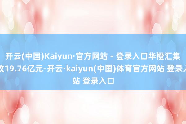 开云(中国)Kaiyun·官方网站 - 登录入口华橙汇集营收19.76亿元-开云·kaiyun(中国)体育官方网站 登录入口