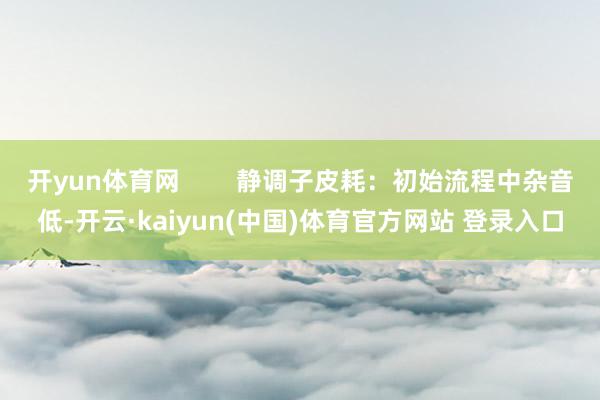 开yun体育网        静调子皮耗：初始流程中杂音低-开云·kaiyun(中国)体育官方网站 登录入口