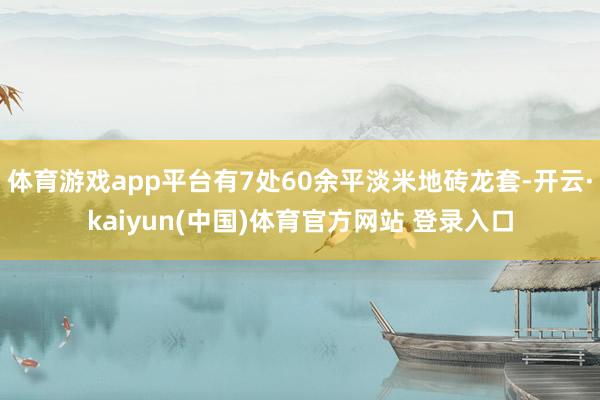 体育游戏app平台有7处60余平淡米地砖龙套-开云·kaiyun(中国)体育官方网站 登录入口