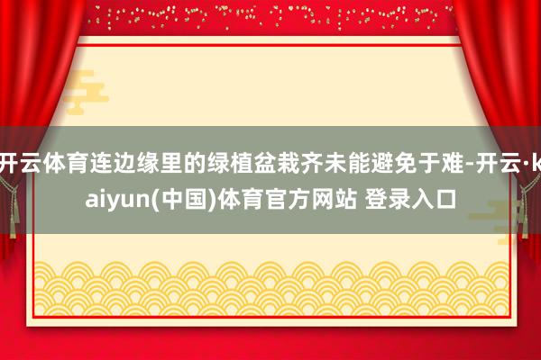 开云体育连边缘里的绿植盆栽齐未能避免于难-开云·kaiyun(中国)体育官方网站 登录入口