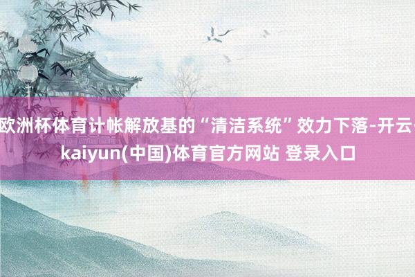 欧洲杯体育计帐解放基的“清洁系统”效力下落-开云·kaiyun(中国)体育官方网站 登录入口